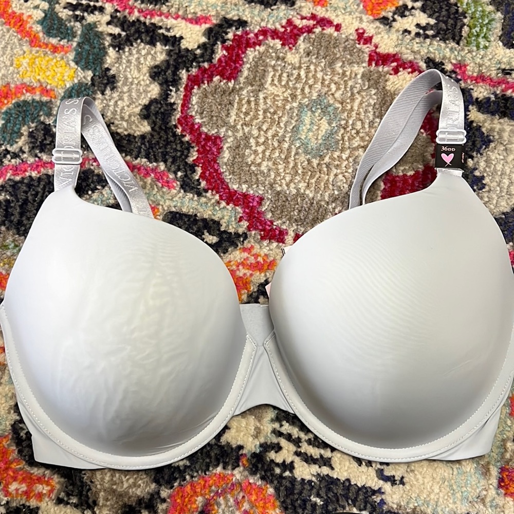 PINK Victoria’s Secret bluish gray silk bra